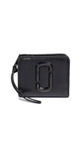 marc jacobs women’s the snapshot dtm mini compact wallet, black, one size