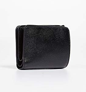 Marc Jacobs Women's The Snapshot DTM Mini Compact Wallet, Black, One Size