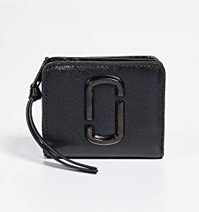 Marc Jacobs Women's The Snapshot DTM Mini Compact Wallet, Black, One Size