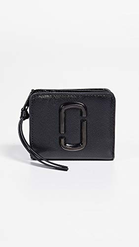 Marc Jacobs Women's The Snapshot DTM Mini Compact Wallet, Black, One Size