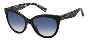 marc jacobs women’s marc 310/s cat eye sunglasses, black multi/blue shaded, 53mm, 18mm