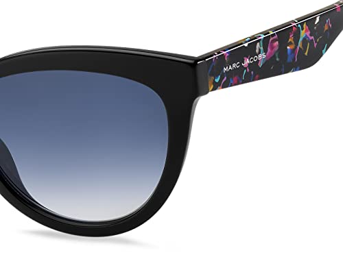 Marc Jacobs Women's Marc 310/S Cat Eye Sunglasses, Black Multi/Blue Shaded, 53mm, 18mm