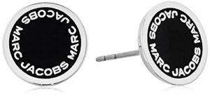 marc jacobs logo disc enamel stud earrings