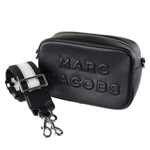 marc jacobs m0014465 black/silver hardware women’s flash leather crossbody bag
