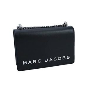 marc jacobs m0015908-009 black/silver hardware small women’s double take leather crossbody