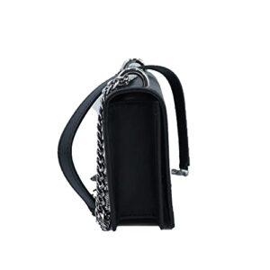 Marc Jacobs M0015908-009 Black/Silver Hardware Small Women's Double Take Leather Crossbody