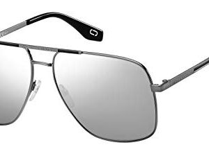 Marc Jacobs Men's Marc 387/S Navigator Sunglasses, Black/Silver Mirrored, 60mm, 14mm