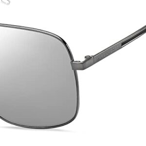 Marc Jacobs Men's Marc 387/S Navigator Sunglasses, Black/Silver Mirrored, 60mm, 14mm