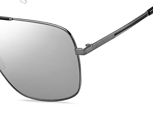 Marc Jacobs Men's Marc 387/S Navigator Sunglasses, Black/Silver Mirrored, 60mm, 14mm