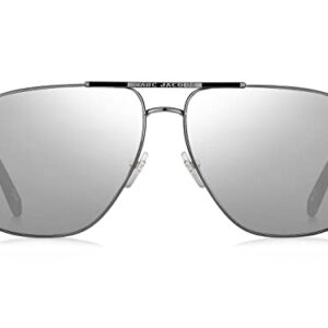 Marc Jacobs Men's Marc 387/S Navigator Sunglasses, Black/Silver Mirrored, 60mm, 14mm