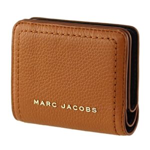 marc jacobs s101l01sp21 smoked almond/ gold hardware women’s mini compact wallet