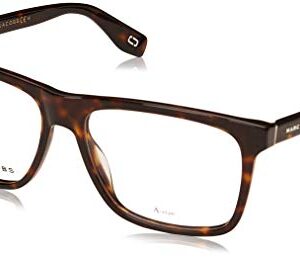 Marc Jacobs Marc 342 086 Dark Havana Plastic Rectangle Eyeglasses 55mm