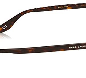 Marc Jacobs Marc 342 086 Dark Havana Plastic Rectangle Eyeglasses 55mm