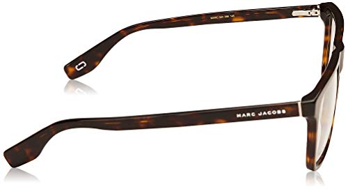 Marc Jacobs Marc 342 086 Dark Havana Plastic Rectangle Eyeglasses 55mm