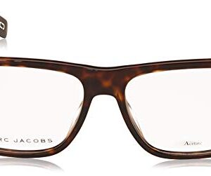 Marc Jacobs Marc 342 086 Dark Havana Plastic Rectangle Eyeglasses 55mm