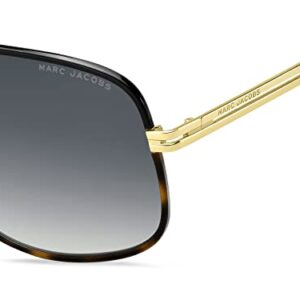 Marc Jacobs Men's Marc 470/S Square Sunglasses, Gold Havana/Gray Shaded, 60mm, 15mm