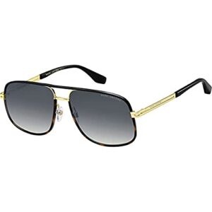 marc jacobs men’s marc 470/s square sunglasses, gold havana/gray shaded, 60mm, 15mm