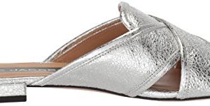 Marc Jacobs Women's AURORA FLAT SANDAL Slide, silver, 36 M EU (6 US)