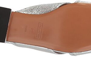 Marc Jacobs Women's AURORA FLAT SANDAL Slide, silver, 36 M EU (6 US)