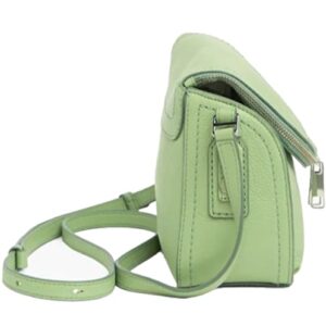 Marc Jacobs M0016932 Mint Green With Silver Hardware Groove Leather Mini Messenger Women's Bag