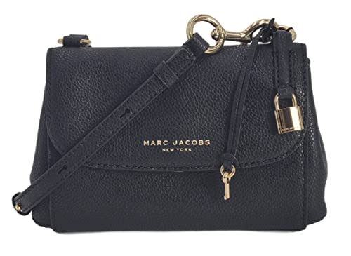 Marc Jacobs H104L01PF22 Black With Gold Hardware Women's Leather Shoulder Bag