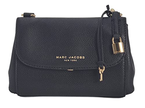 Marc Jacobs H104L01PF22 Black With Gold Hardware Women's Leather Shoulder Bag