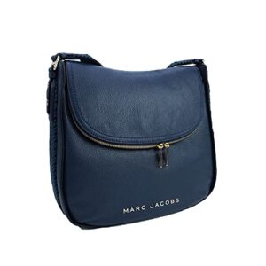 marc jacobs h211l01re21-426 blue sea with gold hardware women’s leather shoulder hobo bag