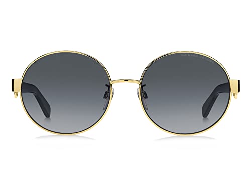 Marc Jacobs Women's Marc 497/G/S Oval Sunglasses, Gold/Gray Shaded, 56mm, 17mm