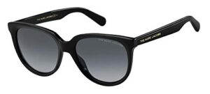 marc jacobs women’s marc 501/s cat eye sunglasses, black/gray shaded, 54mm, 18mm