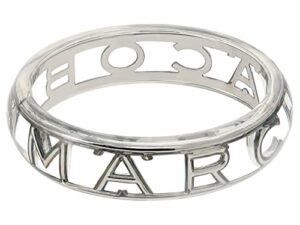 marc jacobs monogram bangle clear/silver one size