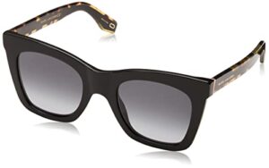 marc jacobs women’s marc279/s cat-eye sunglasses, black, 50 mm