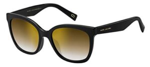 marc jacobs women’s marc309/s square sunglasses, black, 54 mm