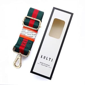 Kolti Purse Strap Replacement Fashion Style Multicolor Crossbody Strap for Handbags Purse Making Accessory, Colorful Style