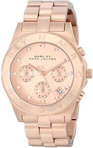 marc by marc jacobs women’s mbm3102 blade rose gold watch