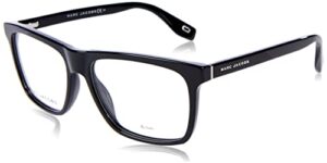 marc jacobs marc 342 807 black plastic rectangle eyeglasses 55mm