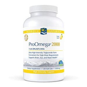 nordic naturals proomega 2000, lemon flavor – 120 soft gels – 2150 mg omega-3 – ultra high-potency fish oil – epa & dha – promotes brain, eye, heart, & immune health – non-gmo – 60 servings