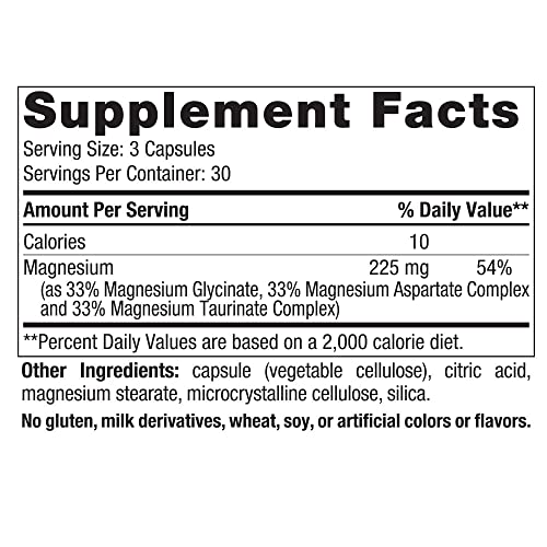 Nordic Naturals Magnesium Complex - 90 Capsules - 225 mg Magnesium - Brain & Heart Health, Mood, Energy, and Muscle Relaxation - Non-GMO, Vegan - 30 Servings