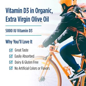 Nordic Naturals Vitamin D3 5000, Orange - 120 Mini Soft Gels - 5000 IU Vitamin D3 - Supports Healthy Bones, Mood & Immune System Function - Non-GMO - 120 Servings