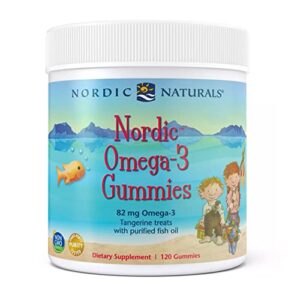 nordic naturals nordic omega-3 gummies, tangerine – 120 gummies – 82 mg total omega-3s with epa & dha – non-gmo – 60 servings