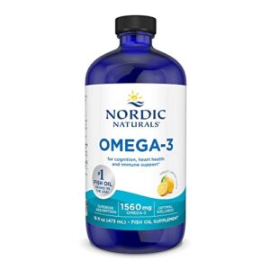 nordic naturals omega-3, lemon flavor – 16 oz – 1560 mg omega-3 – fish oil – epa & dha – immune support, brain & heart health, optimal wellness – non-gmo – 96 servings