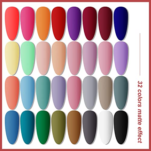 JODSONE Gel Nail Polish Kit with U V Light 32 Colors Gel Polish Nail Kit Soak Off Gel Nail Set Manicure Tools Nail Gel Kit Gifts for Women