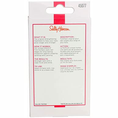 Sally Hansen Hard As Nails Strengthener Clear 0.45 Ounce (13.3ml) (3 Pack)