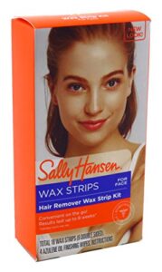 sally hansen hair remover wax strip kit for face (2 pack)
