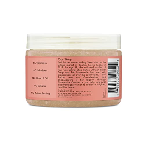 SheaMoisture Body Scrub for Dull Skin Illuminating Coconut and Hibiscus Cruelty-Free Skin Care 12 oz