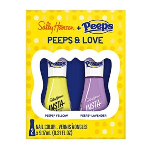 sally hansen insta dri nail polish duo 2 pack: peeps & love (peeps yellow & peeps lavender)