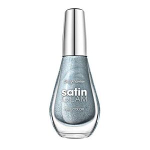 sally hansen satin glam shimmery matte finish nail color – metal iced