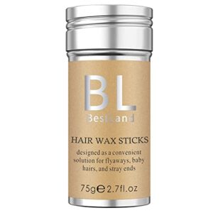 bestland hair wax stick, flyaways hair stick non-greasy styling wax stick for hair edge control hair finishing slick wax stick flyaways edge frizz baby hairs (2.7 fl oz (pack of 1))