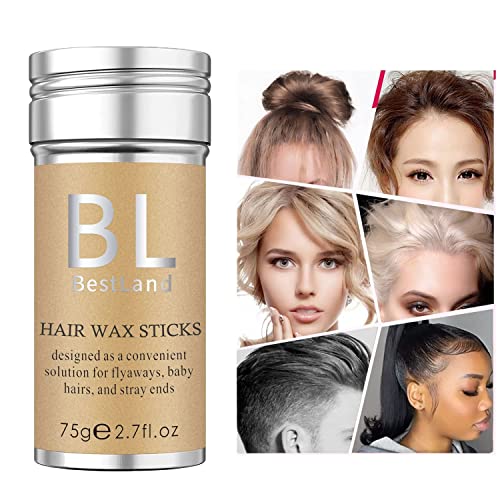 BestLand Hair Wax Stick, Flyaways Hair Stick Non-greasy Styling Wax Stick for Hair Edge Control Hair Finishing Slick Wax Stick Flyaways Edge Frizz Baby Hairs (2.7 Fl Oz (Pack of 1))