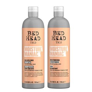 bed head by tigi shampoo and conditioner for dry hair moisture maniac sulfate-free shampoo & moisturizing conditioner with argan oil 25.36 fl oz 2 count