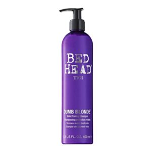 tigi bed head dumb blonde purple toning shampoo, 13.5 ounce